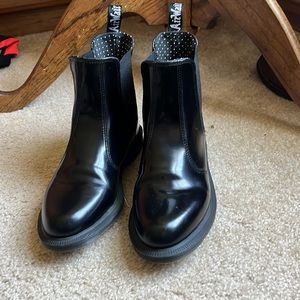 Dr. Martens Black Flora Leather Chelsea Boot